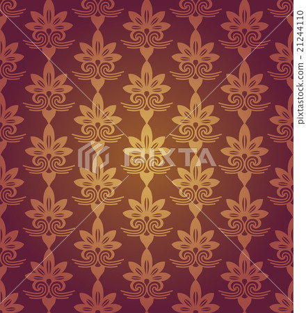Red Brown Colors Flower Pattern Design. Red Brown Colors Flower Pattern Design. 21244110