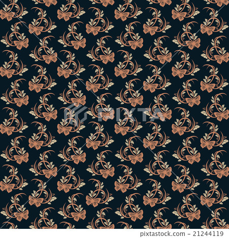 Korea flower and butterfly pattern Design. Korea flower and butterfly pattern Design. 21244119