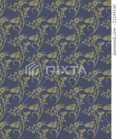Korea flower and butterfly pattern Design. Korea flower and butterfly pattern Design. 21244140