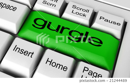 gurgle word on keyboard button 21244489