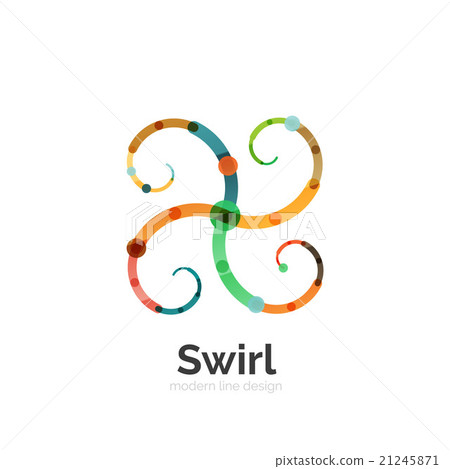 Vector swirl circle logo - Stock Illustration [21245871] - PIXTA