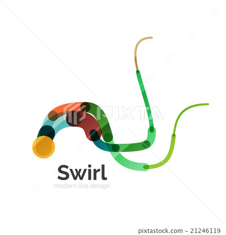 Vector swirl circle logo - Stock Illustration [21246119] - PIXTA