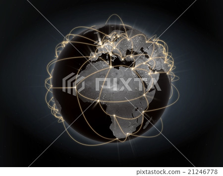 Global network, internet concept. View of Europe. Global network, internet concept. View of Europe. 21246778