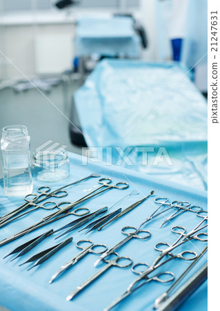 Set of medical tools in a surgery 21247631
