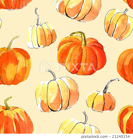 Watercolor halloween of pumpkins. Watercolor halloween of pumpkins. 21248154