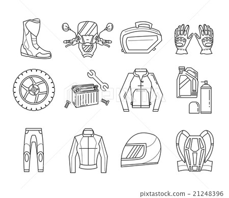 Vector set of motorcycle icons 21248396
