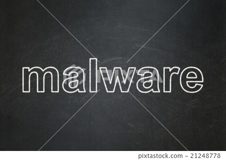 Security concept: Malware on chalkboard background Security concept: Malware on chalkboard background 21248778