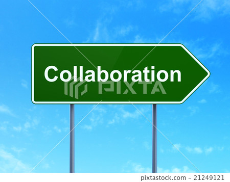 Finance concept: Collaboration on road sign 21249121