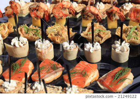 canapes on a table canapes on a table 21249122
