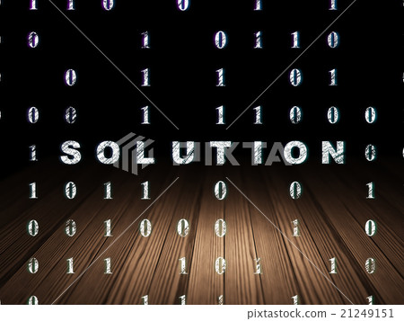 Finance concept: Solution in grunge dark room Finance concept: Solution in grunge dark room 21249151