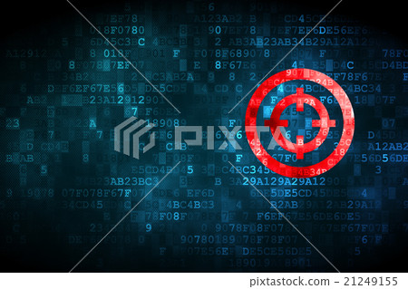 Finance concept: Target on digital background Finance concept: Target on digital background 21249155