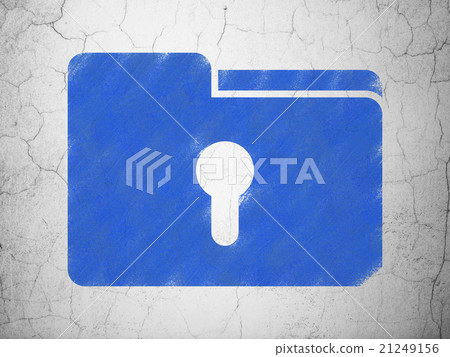 Business concept: Folder With Keyhole on wall Business concept: Folder With Keyhole on wall 21249156
