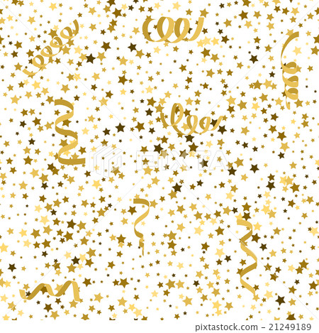 Golden background with stars and streamers Golden background with stars and streamers 21249189
