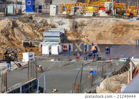 Workers at the construction site Workers at the construction site 21249444