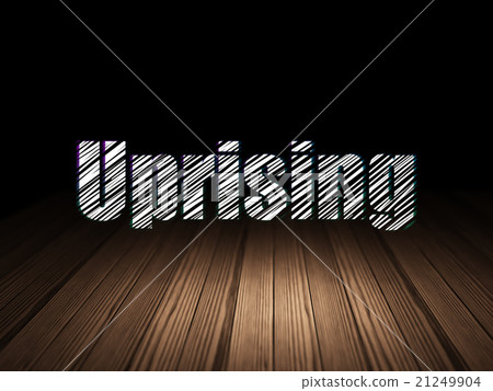 Politics concept: Uprising in grunge dark room 21249904