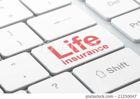 Insurance concept: Life Insurance on computer Insurance concept: Life Insurance on computer 21250047