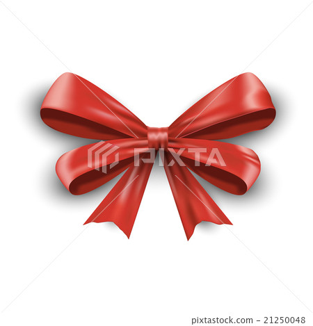 Red ribbon with bow isolated on white background. Red ribbon with bow isolated on white background. 21250048