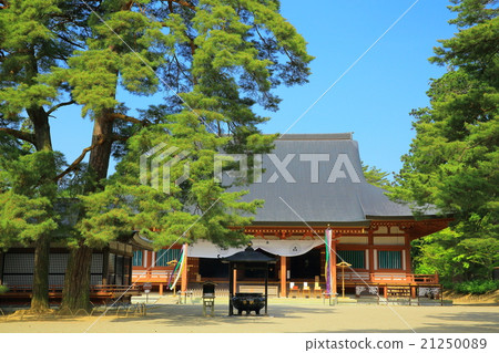 Hachiji Temple of World heritage Hiraizumi fresh green Hachiji Temple of World heritage Hiraizumi fresh green 21250089