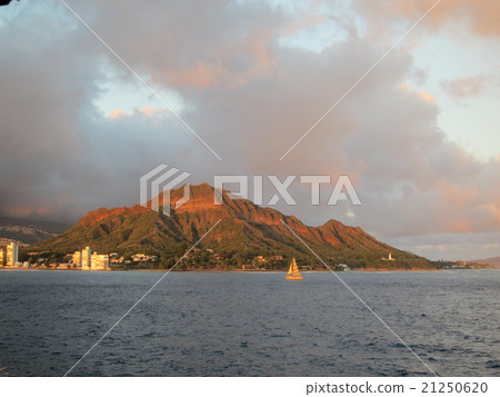 Hawaii "Sunset in Diamond Head" Hawaii "Sunset in Diamond Head" 21250620
