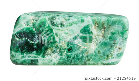 pebble of green jadeite mineral gem stone 21254519