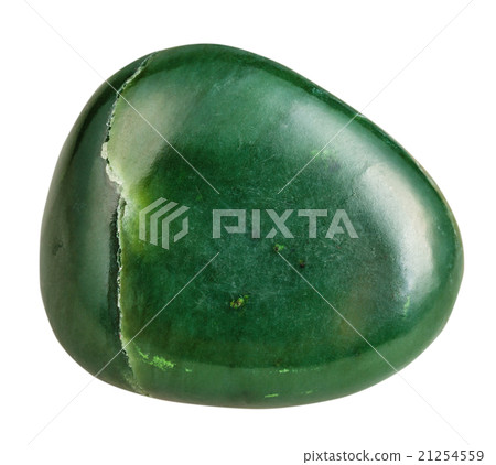 tumbled green Nephrite (jade) mineral gemstone tumbled green Nephrite (jade) mineral gemstone 21254559