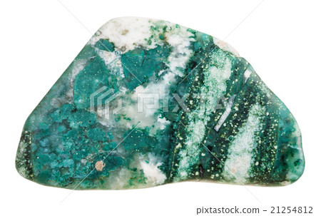 polished Chlorite mineral gem stone isolated polished Chlorite mineral gem stone isolated 21254812