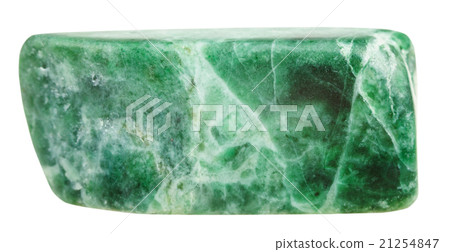 tumbled green jadeite mineral gem stone isolated tumbled green jadeite mineral gem stone isolated 21254847