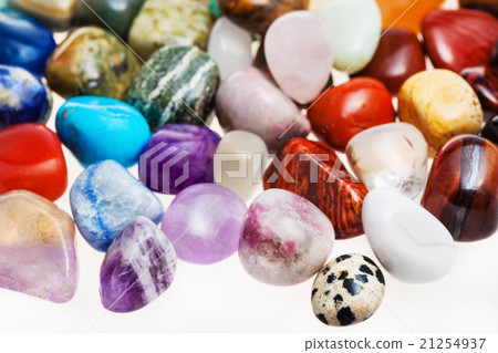 many tumbled natural mineral gem stones many tumbled natural mineral gem stones 21254937