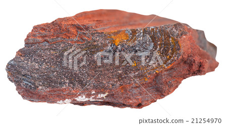 piece of banded-quartz haematite stone isolated piece of banded-quartz haematite stone isolated 21254970