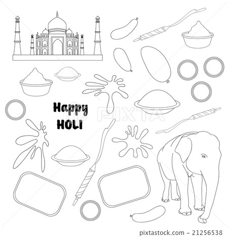Illustration set of Holi element Illustration set of Holi element 21256538