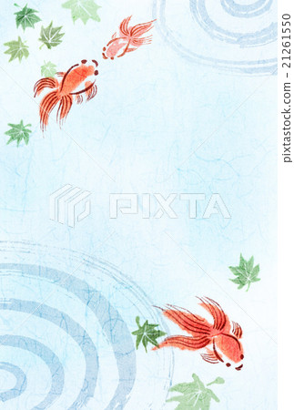 [Summer/Summer heat] Japanese style illustration/Summer/Goldfish/Postcard 21261550