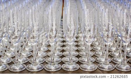 Champagne glasses in a row. 21262685