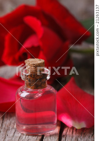 rose oil in a bottle  21263137