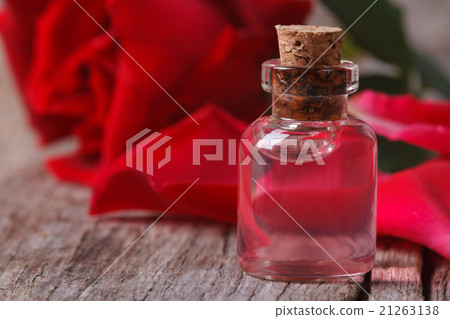 perfumed rose water in a bottle 21263138