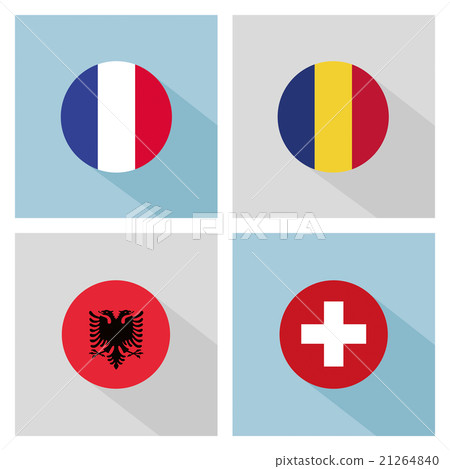 soccer group A teams flags in flat design. 21264840