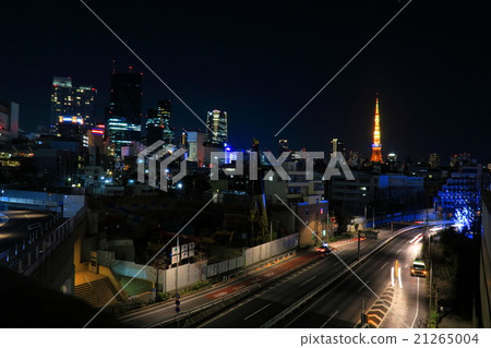 Night view material from Roppongi toward Tokyo Tower (photo) Night view material from Roppongi toward Tokyo Tower (photo) 21265004