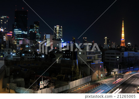 Night view material from Roppongi toward Tokyo Tower (photo) Night view material from Roppongi toward Tokyo Tower (photo) 21265005