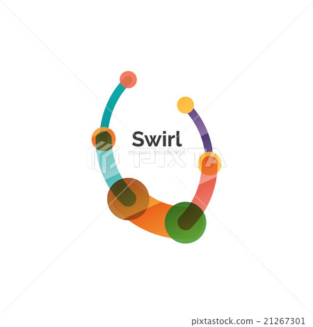 Vector swirl circle logo - Stock Illustration [21267301] - PIXTA