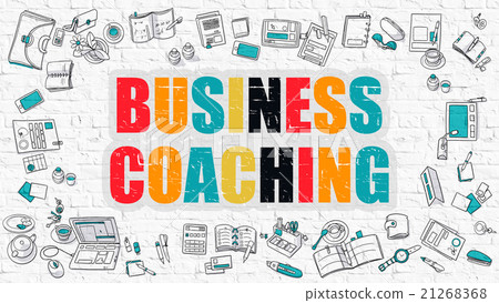 Business Coaching Concept. Multicolor on White 21268368