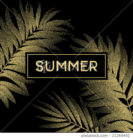 Tropical palm leaves design for text card. Vector Tropical palm leaves design for text card. Vector 21268492