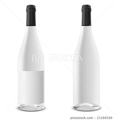Set wine bottle isolated on white background. Set wine bottle isolated on white background. 21268589