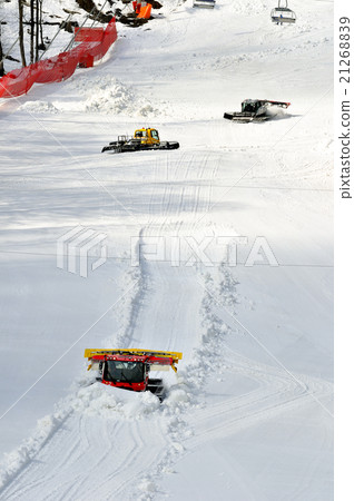 Three ratrak doing track maintenance Three ratrak doing track maintenance 21268839