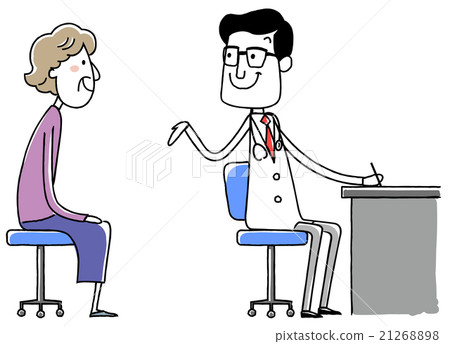 Illustration material: Doctors and elderly patients 21268898