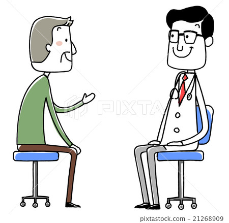 Illustration material: Doctors and elderly patients 21268909