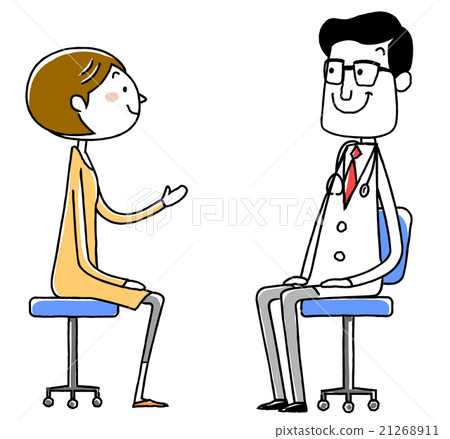 Illustration material: Doctor and patient Young lady 21268911