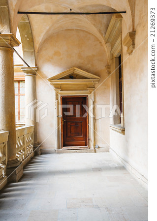 Courtyard of Nowy Wisnicz Castle, Poland Courtyard of Nowy Wisnicz Castle, Poland 21269373