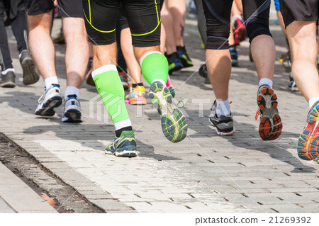 detail of the legs of runners detail of the legs of runners 21269392