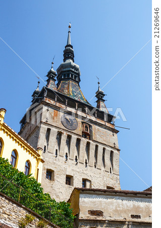 Medieval street view in Sighisoara, Romania 21269646