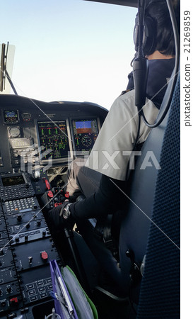 Pilot and copilot in corporate plane in cockpit Pilot and copilot in corporate plane in cockpit 21269859