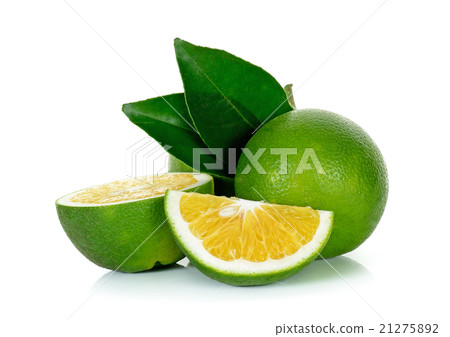 Citrus sinensis isolated on the white background 21275892